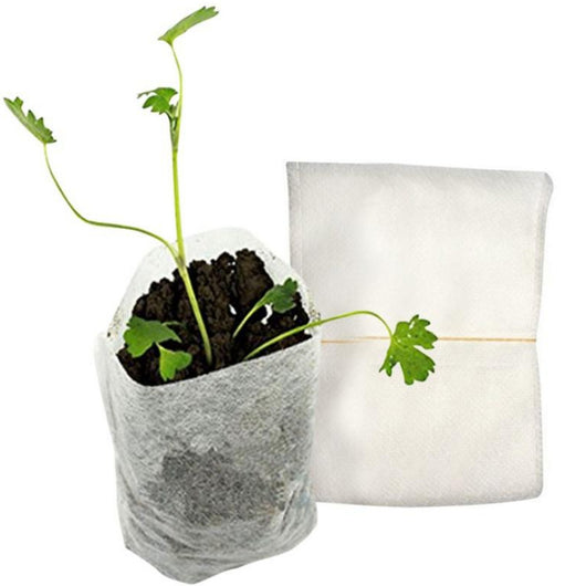 100pcs Non-woven Fabric Planting Grown Bags Aeration Plant Root Pots 8x10cm Gardening Supplies