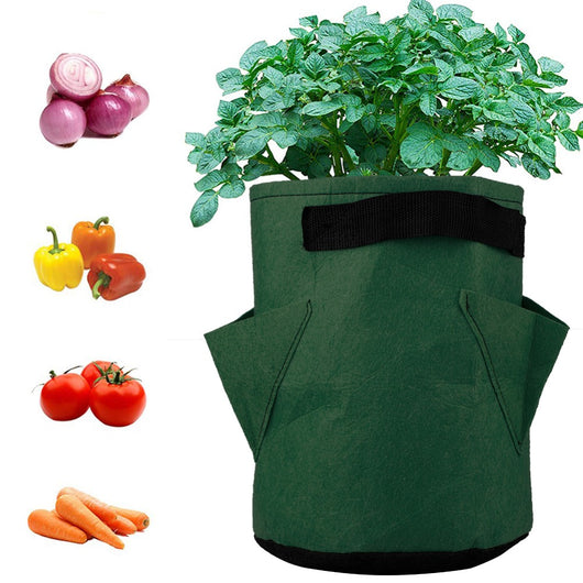 Vegetable Plant Grow Bag DIY Potato Grow Planter PE Cloth Tomato Planting Container Bag Thicken Garden Pot Garden Supplies