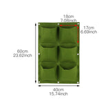 4/9/36/49/72 Pockets Wall Hanging Planting Bags Green Plant Grow Planter Vertical Garden Living Bag Garden Supplies Container