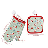 2pcs/set 2020 Christmas Baking Anti-Hot Gloves Pad Oven Dining BBQ Kitchen Mat happy new year Navidad Party Decoration Supplies