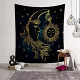 Sun Moon Tapestry Wall Hanging Hippie Witchcraft Tapiz Psychedelic Farmhouse Decor Tenture Tapisserie Beach Bohemian Custom