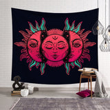 Sun Moon Tapestry Wall Hanging Hippie Witchcraft Tapiz Psychedelic Farmhouse Decor Tenture Tapisserie Beach Bohemian Custom