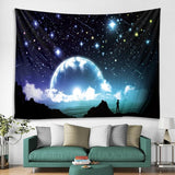 Sun Moon Tapestry Wall Hanging Hippie Witchcraft Tapiz Psychedelic Farmhouse Decor Tenture Tapisserie Beach Bohemian Custom