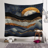 Sun Moon Tapestry Wall Hanging Hippie Witchcraft Tapiz Psychedelic Farmhouse Decor Tenture Tapisserie Beach Bohemian Custom