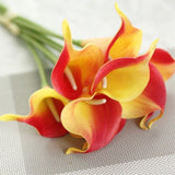 1PC PU Tulips Artificial Flowers Calla Real touch artificiales para decora mini Tulip Calla for Home Wedding decoration Flowers