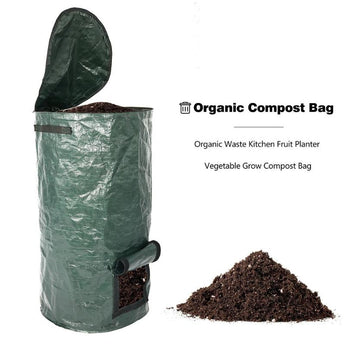 Organic Waste Kitchen Fruit Compost Bag PE Cloth Planter Vegetable Grow Bag Organic Compost Bag Garden Supplies