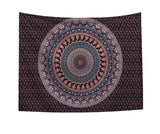 Tapestry Wall Hanging Polyester Indian Mandala Pattern Blanket Home Decoration Yoga Multifunction Mat Small 95x73cm
