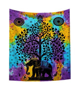 Tapestry Wall Hanging Polyester Indian Mandala Pattern Blanket Home Decoration Yoga Multifunction Mat Small 95x73cm
