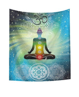 Tapestry Wall Hanging Polyester Indian Mandala Pattern Blanket Home Decoration Yoga Multifunction Mat Small 95x73cm