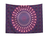 Tapestry Wall Hanging Polyester Indian Mandala Pattern Blanket Home Decoration Yoga Multifunction Mat Small 95x73cm
