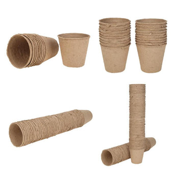 10/20Pcs Garden Supplies Nursery Pots Flowerpot Vegetable Fruit Pots Biodegradable Pulp Tool Nursery Cup Tray