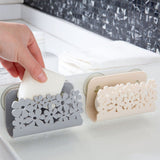 Sponge Shelf Sponge Bathroom Kitchen Rack Holder Kitchen Accseeories Holder Clip Rag Hollow Out Drain Rack Soap Hanging Shelves