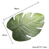 Placemat for Dining Table Coasters Leaf Simulation Plant PVC Cup Coffee Table Mat Pad Coasters Kitchen Christmas Home Decoration