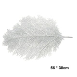 Placemat for Dining Table Coasters Leaf Simulation Plant PVC Cup Coffee Table Mat Pad Coasters Kitchen Christmas Home Decoration