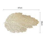Placemat for Dining Table Coasters Leaf Simulation Plant PVC Cup Coffee Table Mat Pad Coasters Kitchen Christmas Home Decoration