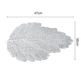 Placemat for Dining Table Coasters Leaf Simulation Plant PVC Cup Coffee Table Mat Pad Coasters Kitchen Christmas Home Decoration