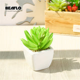 1Set Mini Potted Succulents Cactus Ceramics Bonsai Artificial Flower Fake Plants for Wedding Home Party Landscape Decorative