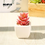 1Set Mini Potted Succulents Cactus Ceramics Bonsai Artificial Flower Fake Plants for Wedding Home Party Landscape Decorative