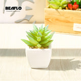 1Set Mini Potted Succulents Cactus Ceramics Bonsai Artificial Flower Fake Plants for Wedding Home Party Landscape Decorative