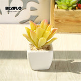 1Set Mini Potted Succulents Cactus Ceramics Bonsai Artificial Flower Fake Plants for Wedding Home Party Landscape Decorative