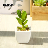 1Set Mini Potted Succulents Cactus Ceramics Bonsai Artificial Flower Fake Plants for Wedding Home Party Landscape Decorative