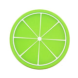 Modern Fashion Fruit Coaster Silicone Cup Drinks Holder Tableware Placemat table mats dining table coasters kitchen accessories