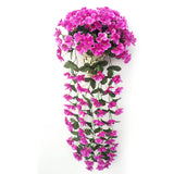 New Violet Artificial Flower Decoration Simulation Wall Hanging Basket Flower Orchid Silk Flower Vine