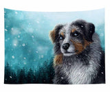 Lannidaa Animals Wolf Tapestry Wall Hanging Cloth Tapestry Home Dorm Backdrop Art Background Decor Psychedelic Tapestry Blanket