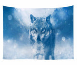 Lannidaa Animals Wolf Tapestry Wall Hanging Cloth Tapestry Home Dorm Backdrop Art Background Decor Psychedelic Tapestry Blanket