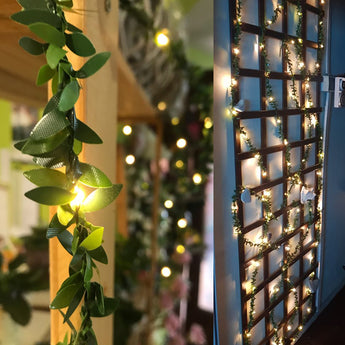 10M 5M 3M Leaf Ivy Garlands Fairy String Holiday Light Copper Wire Flexible Lighting Lamp For Yard Garden DIY Decoration IP65