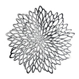 PVC Material Placemat Hollowed Gold Stamping Placemat Hibiscus Flowers Shape Placemat For Dining Table Mats Kitchen Home Decor
