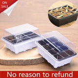 6/12 Plastic Nursery Pots Planting Seed Tray Kit Plant Germination Box with Dome and Base Garden Grow Box Gardening Supplies