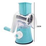 Stainless Steel Round Slicer Multi-functional Manual Vegetable Fruit Cutter Potato Shred Grater Kitchen Accessories Cooking Tool
