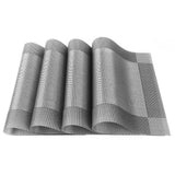 4PCS/Lot PVC Placemat Individual Table Slip-resistant Mat Waterproof Kitchen Dining Table Hot Pad Washable Decorative Placements