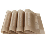 4PCS/Lot PVC Placemat Individual Table Slip-resistant Mat Waterproof Kitchen Dining Table Hot Pad Washable Decorative Placements