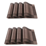 4PCS/Lot PVC Placemat Individual Table Slip-resistant Mat Waterproof Kitchen Dining Table Hot Pad Washable Decorative Placements