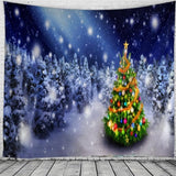 Tapestry Christmas  Wall Hanging Christmas Snow Home Deco Christmas Tree Print Tapestries Large Size Free Shipping Tapestries