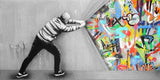 Graffiti Art Wall Pictures For Living Room Behind The Curtain Street Art Canvas Paintings On The Wall Posters And Prints Quadro