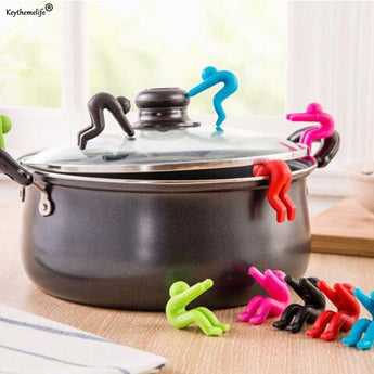 2pcs Silicone Cover Anti-overflow Kitchen Lid of The Device phone Racks Kitchen Storage Holders christmas kitchen accessories