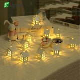 Kaigelin LED Garland Wood House String LED 1.5m 10LED Room Decor String Lamp Wedding Party Holiday Fairy Novelty Night Light