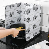 Cactus Printed Aluminum Foil Oil Block Oil Barrier Stove Cook Anti-Splashing Oil Baffle Heat Insulation Kitchen Utensils