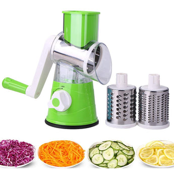 Stainless Steel Round Slicer Multi-functional Manual Vegetable Fruit Cutter Potato Shred Grater Kitchen Accessories Cooking Tool