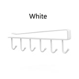 Home Seamless Kitchen Storage Rack Nail-Free Hanging Wrought Iron Wardrobe Hook Kitchen Organizer