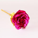 Creative Gift Rose Emulated Flower 24K Gold Foil Rose Valentine's Day Gift Single Gold-plated Rose Bouquet Box Gold Foil Flower