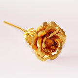 Creative Gift Rose Emulated Flower 24K Gold Foil Rose Valentine's Day Gift Single Gold-plated Rose Bouquet Box Gold Foil Flower