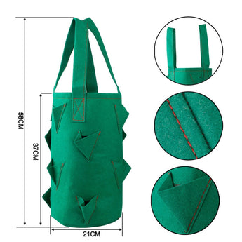 11 Holes Gallon Fabric Pot Plant Pouch Root Container Tomatoes Strawberry Planting Grow Bags Tools Garden Pots Planters Supplies