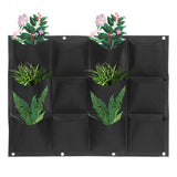 Vegetable Plant Wall Hanging Garden Vertical Gardening 6/9/12/18 Pockets Black Felt Fabric Grow Bag Pots Garden Supplies