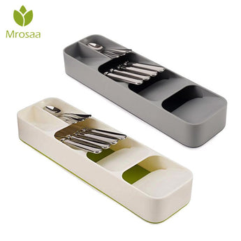 NEW! Drawer Cutlery Storage Box Kitchen Drawer Organizer Tray Spoon Cutlery Separation Finishing Storage Box Kitchen Accessories