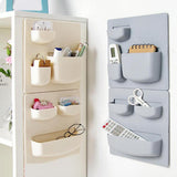 Plastic Self-adhesive Storage Rack Kitchen Refrigerator Organizer Creative Cleaning Sponge Vegetable Fruit Home Kitchen Supplies