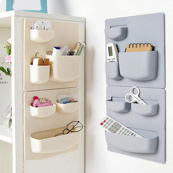 Plastic Self-adhesive Storage Rack Kitchen Refrigerator Organizer Creative Cleaning Sponge Vegetable Fruit Home Kitchen Supplies